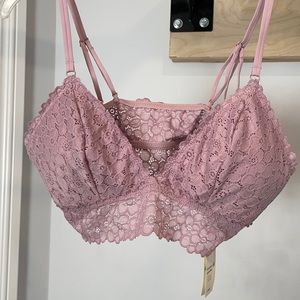 Aerie Lacey rose bralette